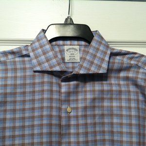 BROOKS BROTHERS MENS NEW MULTICOLOR 100%COTTON DRESS SHIRT  SIZE: 16-6/7